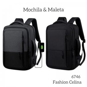 Mochila Mala Portanotebook. Mochila Maleta con cable USB c6746