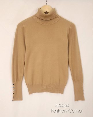 Suéter de Gola alta. Polera Femenina c320550